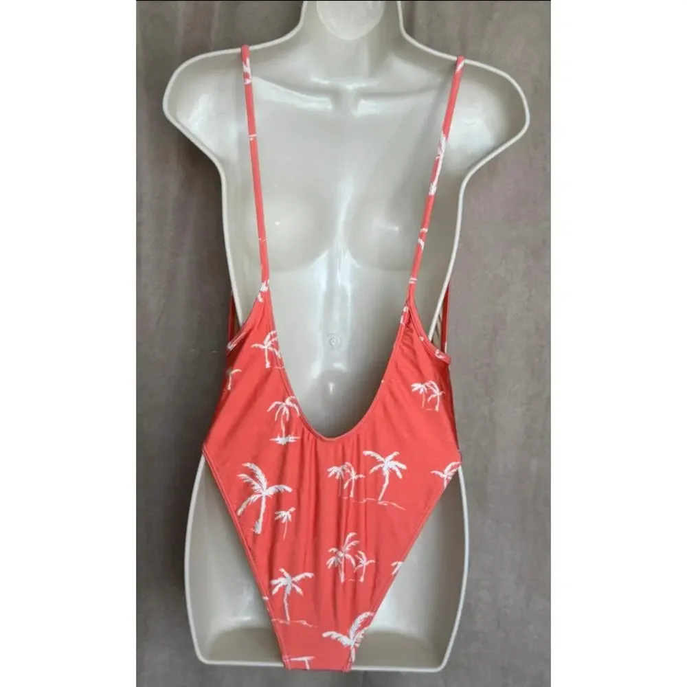 American Apparel Tropical Palm Tree One Piece Swim Suit